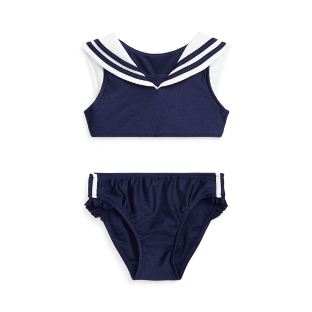 NWT Polo Ralph Lauren Nautical Stretch Two-Piece Swimsuit Sz 18-24Months